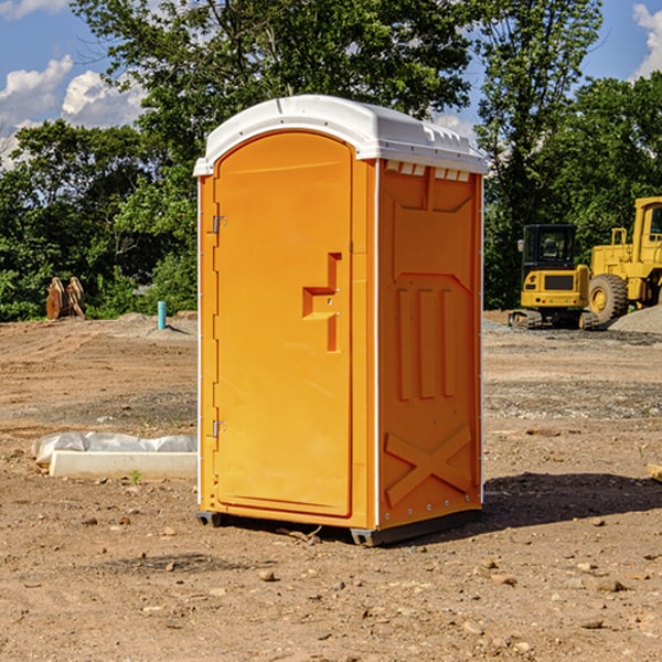 how often are the porta potties cleaned and serviced during a rental period in Mc Laughlin SD